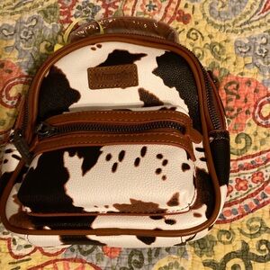 Wrangler Small Mini Cow Print Backpack New